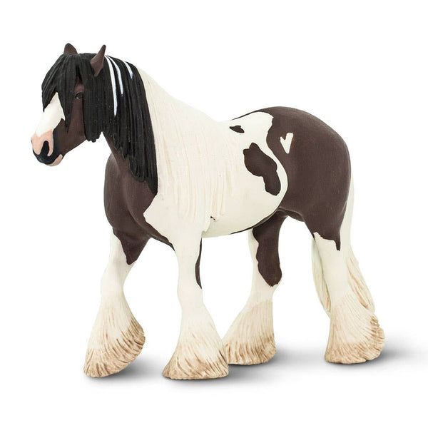 Brown and cream horse with a flowy tail and  mane