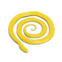 The snake turned upside down showing the yellow belly.