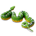 this snake figure measures  7 1/4 inches wide and nearly 5 inches from front to back