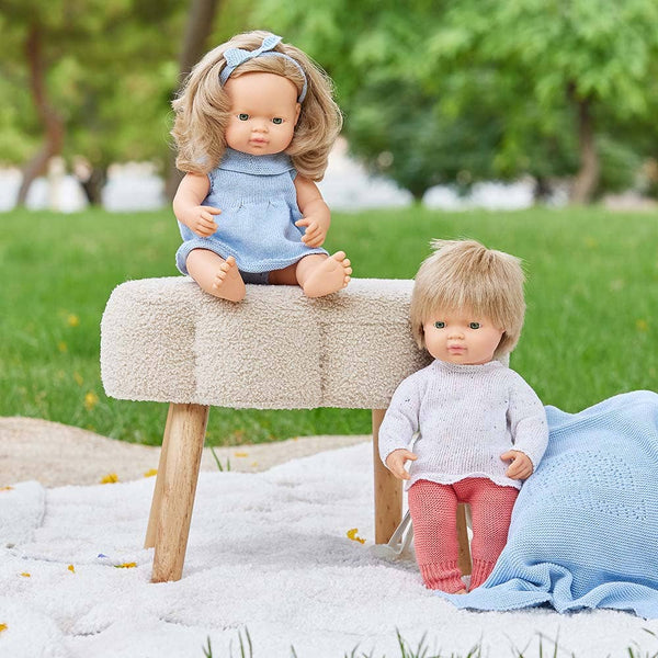 Miniland - Baby Doll Caucasian Dirty Blond Boy 15"