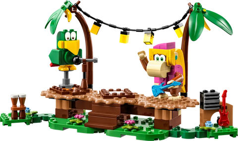 dixie kong and parrot with gear blocks