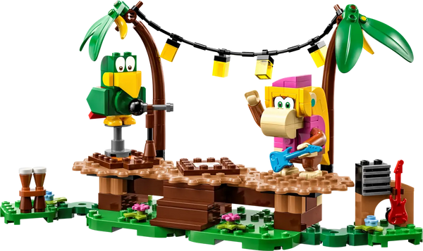 dixie kong and parrot with gear blocks