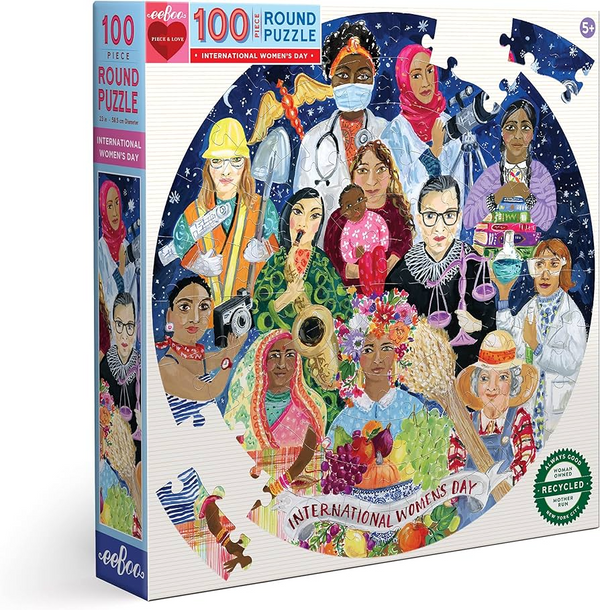EeBoo | International Women 100 Piece Round Puzzle