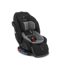 Side view of Nuna Exec Car seat in Black with grey infant insert