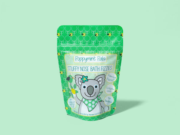 ๐ Poppymint Pals - Stuffy Nose Foaming Bath Fizzies: Eucalyptus Lemon (100% off)