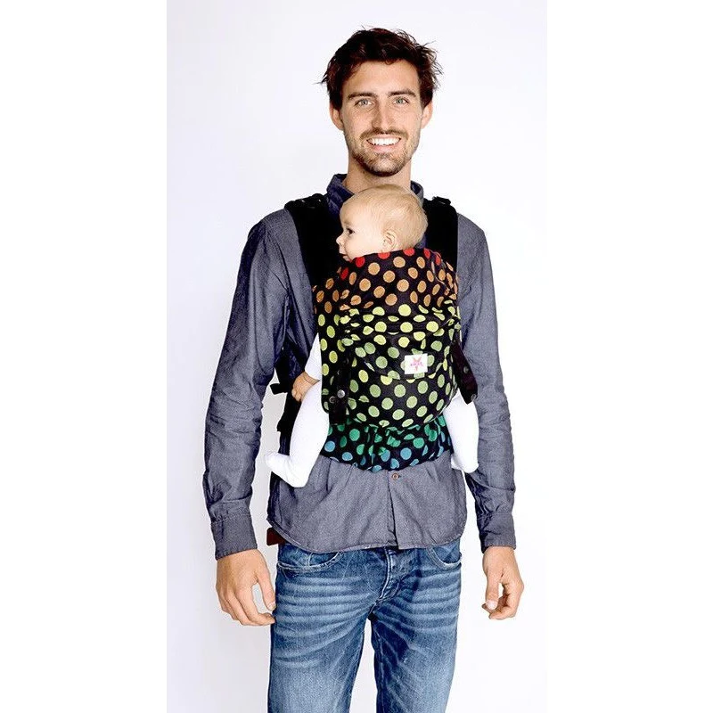 Shop: KokaDi FLIP Black Rainbow Dots | Mom's Milk Boutique
