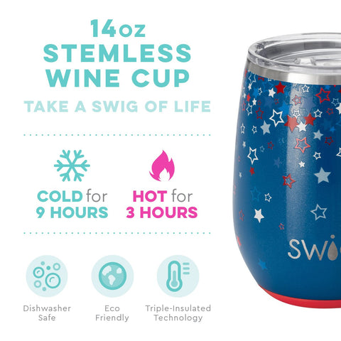 Swig Life - Star Burst Stemless Wine Cup (14oz) ReuseableBottles Swig Life