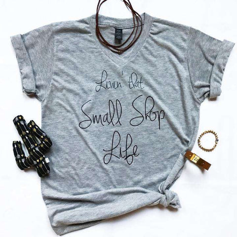 A Quiver Full | V-Neck Grey Tee ~ Small Shop Life Clothing A Quiver Full