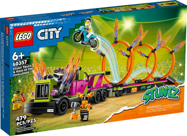 Lego | City ~ Stunt Truck & Ring of Fire Challenge Toys Lego