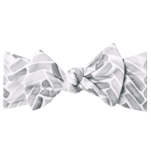 Copper Pearl Knit Headband Bow ~ Alta Baby Copper Pearl