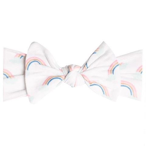 Copper Pearl Knit Headband Bow ~ Daydream Baby Copper Pearl