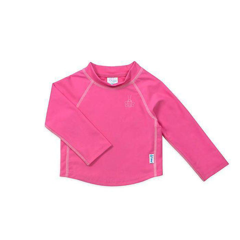 I Play | Long Sleeve Rashguard Shirt ~ Hot Pink SwimDiapers Iplay