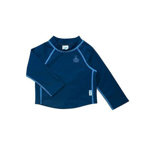 I Play | Long Sleeve Rashguard Shirt ~ Navy Blue SwimDiapers Iplay