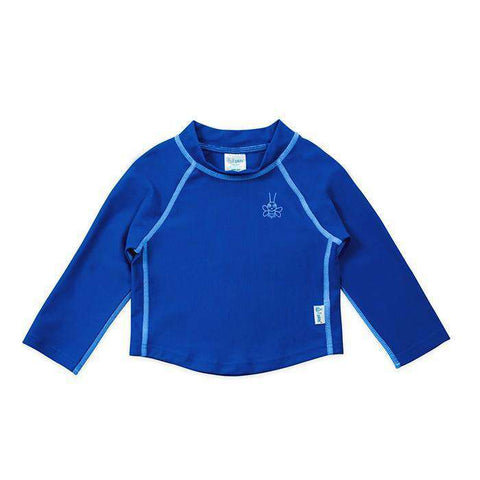 I Play | Long Sleeve Rashguard Shirt ~ Royal Blue SwimDiapers Iplay