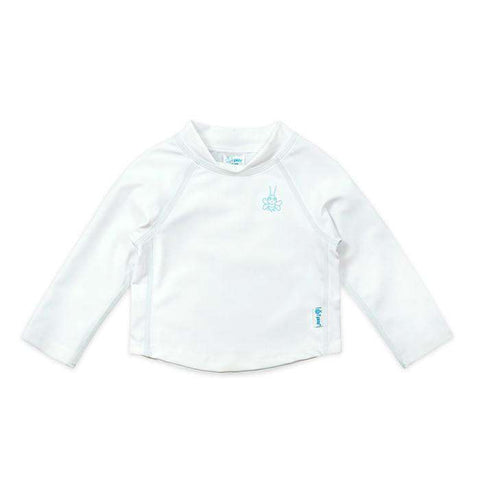 I Play | Long Sleeve Rashguard Shirt ~ White SwimDiapers Iplay