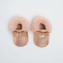 Freshly Picked | Shearling Bow Mocc Mini Sole ~ Rose Gold with Pink Shoes Freshly Picked