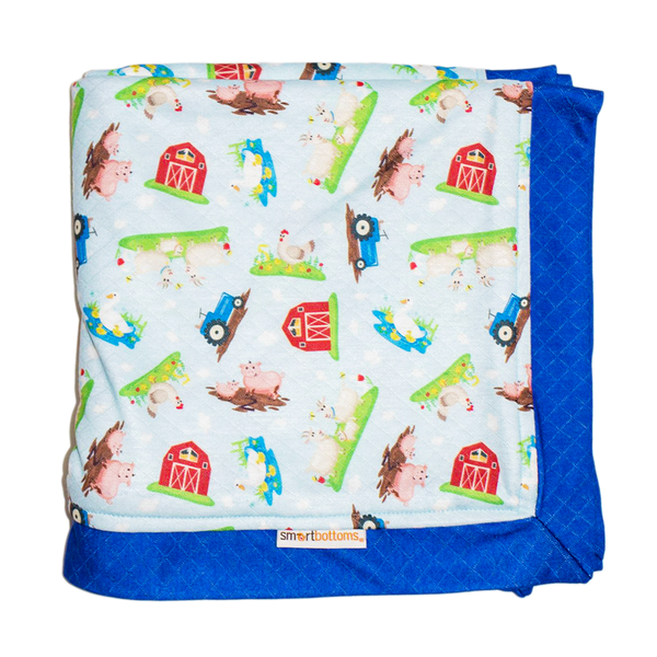 Smart Bottoms Cuddle Blanket ~ Barnyard Babies Bedding Smart Bottoms