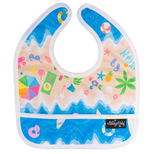 Lalabye Baby | LalaBib ~ Beach Bums Feeding Lalabye Baby