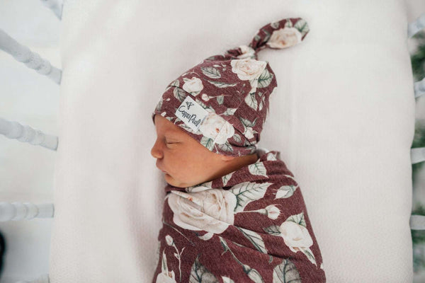 Copper Pearl | Newborn Top Knot Hat ~ Scarlet Clothing Copper Pearl