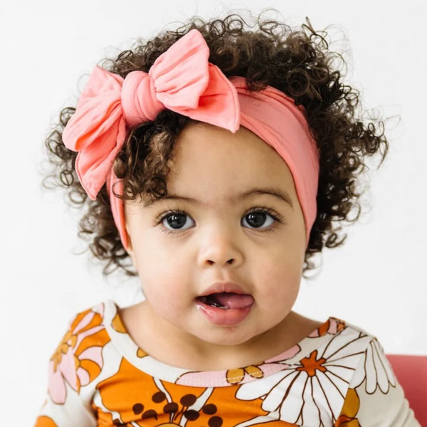 Baby Bling Bows | Dang Enormous Bow Headband ~ Coral Baby Baby Bling Bows