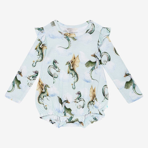 Posh Peanut | Long Sleeve Ruffled Bubble Romper - Percy Clothing Posh Peanut