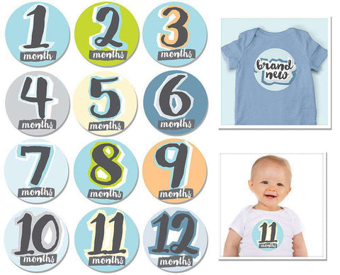 Sticky Bellies | Hello, Baby (boy) | Newborn - 12 months Baby Sticky Bellies