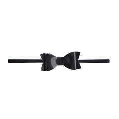 Baby Bling Bows | Bow Tie Skinny Headband ~ Patent Leather Black Baby Baby Bling Bows