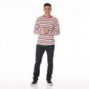 Kickee Pants Men's Print Basic Long Sleeve Scoop Neck Tee | Geology Stripe (size M) Clothing Kickee Pants