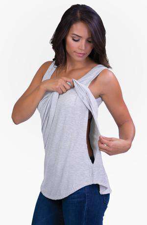 Belly Bandit | Heather Grey Maternity Tank Clothing Belly Bandit