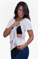 Belly Bandit | Perfect Nursing Collection | Gray Perfect Nursing Tee Clothing Belly Bandit