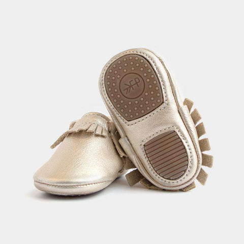 Freshly Picked | Mini Sole Moccs ~ Platinum Gold  Freshly Picked