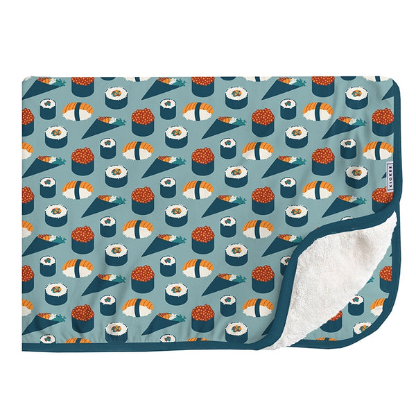 Kickee Pants Print Print Sherpa Lined Throw Blanket ~ Jade Sushi Home Kickee Pants