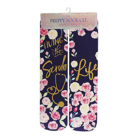 Simply Southern | Preppy Crew Socks Clothing Simply Southern Scrub Life  