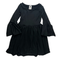 Bumblito 3/4 Flutter Sleeve Dress ~ Basic Black Clothing Bumblito