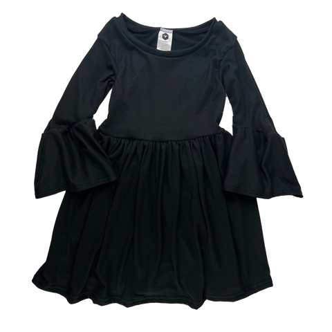 Bumblito 3/4 Flutter Sleeve Dress ~ Basic Black Clothing Bumblito   