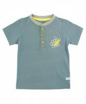 RuggedButts ~ Dolphin Blue Bee Henley Tee Clothing RuggedButts