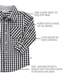 RuggedButts ~ Black & White Gingham Button Down Shirt Clothing RuggedButts   
