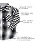 RuggedButts ~ Black & White Gingham Button Down Shirt Clothing RuggedButts
