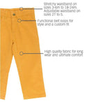 RuggedButts ~ Golden Yellow Straight Corduroy Pants Clothing RuggedButts