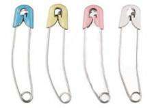 Dritz Baby-Safe Diaper Pins, 3-Pack Bright Assorted