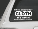 Cloth Diaper Advocacy Decals and Bumpstickers  Mom's Milk Boutique Decal