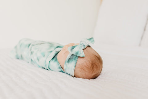 Copper Pearl Knit Headband Bow ~ Bahama Baby Copper Pearl