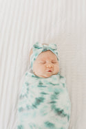 Copper Pearl Knit Headband Bow ~ Bahama Baby Copper Pearl