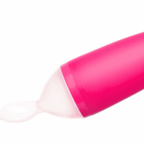 Boon Squirt Silicone Dispensing Spoon Baby Boon Pink