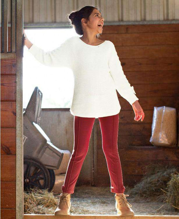 RuffleButts ~ Cranerry Ponte Pants Clothing RuffleButts