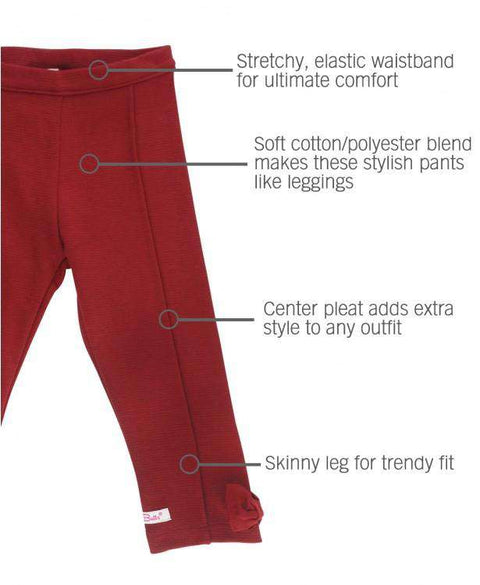 RuffleButts ~ Cranerry Ponte Pants Clothing RuffleButts