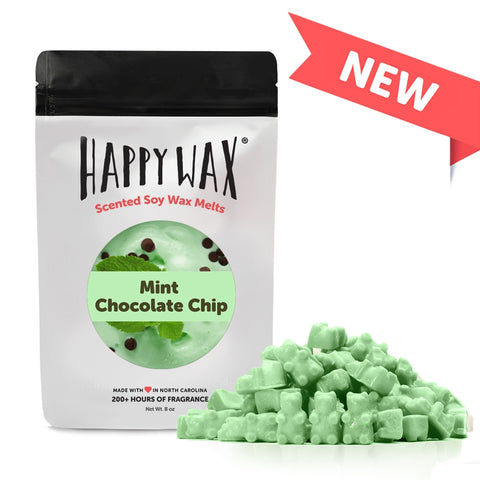 Happy Wax -  Mint Chocolate Chip Wax Melts - 2 oz Pouch Home Happy Wax