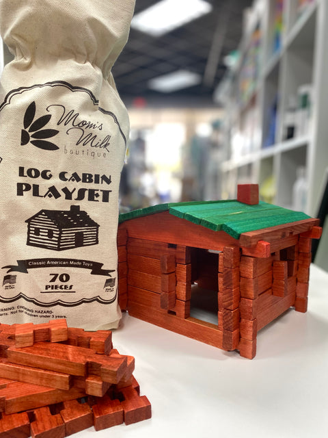 Roy Toy | Exclusive MMB Log Cabin 70 Pieces  Roy Toy