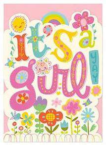 Peaceable Kingdom | Gift Enclosure (2⅜" x 3⅛" blank card) Gift Card Peaceable Kingdom It's A Girl