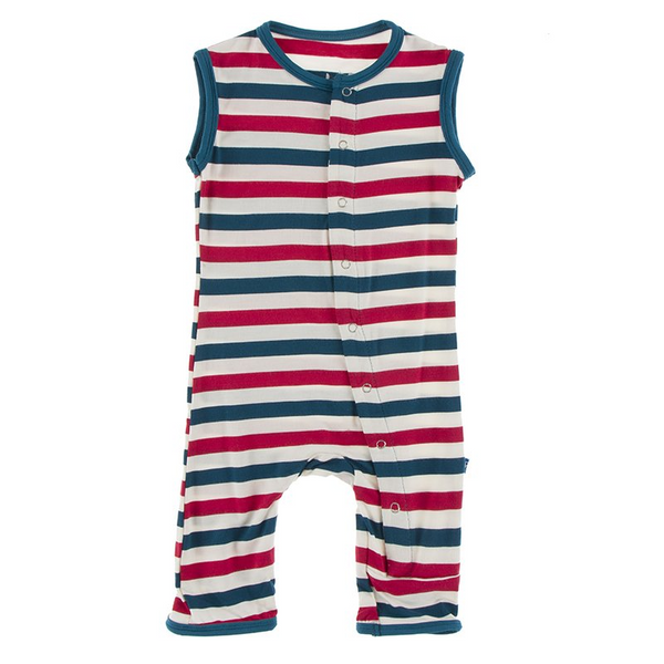 Kickee Pants Tank Romper | USA Stripe Clothing Kickee Pants